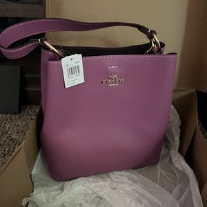 Coach Town Bucket Bag in Lilac Berry Oxblood